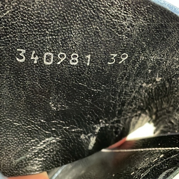 Balenciaga Navy Blue Leather Espadrille Wedge Sandals Sz 39 - Picture 13 of 16